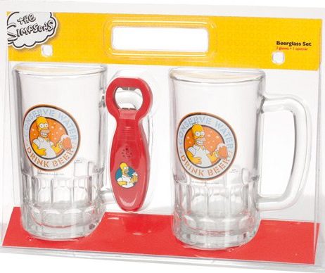 United Labels 117605 - Juego De Jarras De Cerveza Con Abrebotellas (2 Piezas, 540 Ml), Diseño De